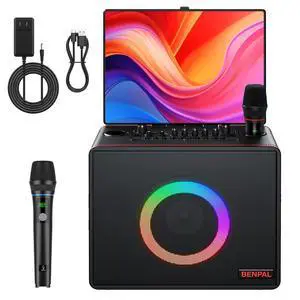 Smart Karaoke Machine with Lyrics Display, Built-in 14.0" Touch Screen | 600W power speaker and two wireless mics, portable PA system for home or outdoor party Smart Karaoke Machine with Lyrics Display, Built-in 14.0" Touch Screen | 600W power speaker and two wireless mics, portable PA system for home or outdoor party