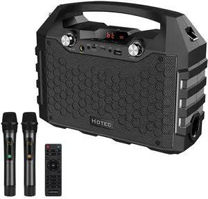 Wireless Bluetooth Portable PA Speaker System, Powerful Bluetooth Karaoke Machine with Dual Wireless Microphones for Karaoke, Wedding, Party, Teaching, Lecture, Church, Outdoor Indoor Activities Wireless Bluetooth Portable PA Speaker System, Powerful Bluetooth Karaoke Machine with Dual Wireless Microphones for Karaoke, Wedding, Party, Teaching, Lecture, Church, Outdoor Indoor Activities