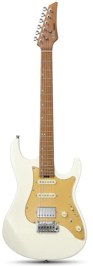 39 Inch Electric Guitar, DST-550 Solid Double-cut Poplar Body Electric Guitar for Intermediate & Pro Players, 7 Tone-switching Options & Tremolo Bridge, Bonus Bag, White 39 Inch Electric Guitar, DST-550 Solid Double-cut Poplar Body Electric Guitar for Intermediate & Pro Players, 7 Tone-switching Options & Tremolo Bridge, Bonus Bag, White
