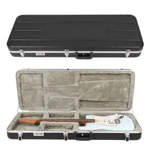 Electric Guitar ABS Hard Case for ST/TL/JAG, GC-REG Black | Portable Hard-Shell Case With Lock, Super Thick Case Fit for Guitar, Soft Velvet Lining Suitable Inner Design Electric Guitar ABS Hard Case for ST/TL/JAG, GC-REG Black | Portable Hard-Shell Case With Lock, Super Thick Case Fit for Guitar, Soft Velvet Lining Suitable Inner Design