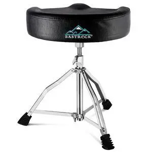 Drum Throne Adjustable Height, Drum Stools Rotatable Padded Motorcycle Style Drum Seat Drum Chair with Anti-Slip Feet for Drummers, Adult Drum Throne Adjustable Height, Drum Stools Rotatable Padded Motorcycle Style Drum Seat Drum Chair with Anti-Slip Feet for Drummers, Adult