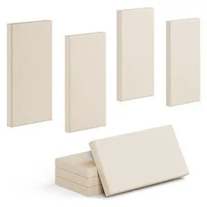 4 Pack High-Density Core with Fabric Cover Acoustic Panels 24×12×2 in Self-Adhesive Soundproofing and Sound-Absorbing Wall Panels for Echo Reduction in Studio, Theater, or Recording (Cocoa Beige) 4 Pack High-Density Core with Fabric Cover Acoustic Panels 24×12×2 in Self-Adhesive Soundproofing and Sound-Absorbing Wall Panels for Echo Reduction in Studio, Theater, or Recording (Cocoa Beige)