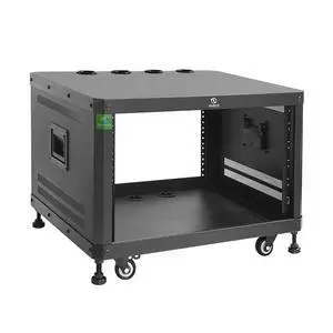POMU 6U Stereo & Studio Rack with Caster Wheels, Rolling Network Cabinet, Open Frame Audio Rack for 19 inches Video Music Recording & IT Equipment, Obtuse Angel, Lifting Handle POMU 6U Stereo & Studio Rack with Caster Wheels, Rolling Network Cabinet, Open Frame Audio Rack for 19 inches Video Music Recording & IT Equipment, Obtuse Angel, Lifting Handle