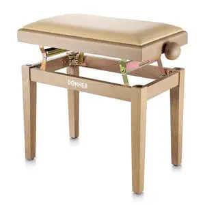 Adjustable Piano Bench-Solid Wood Keyboard Bench Piano Chair Seat with High-Density Sponges Cushion, Wooden Piano Stool with Metal Lifting Devices, Beige Adjustable Piano Bench-Solid Wood Keyboard Bench Piano Chair Seat with High-Density Sponges Cushion, Wooden Piano Stool with Metal Lifting Devices, Beige