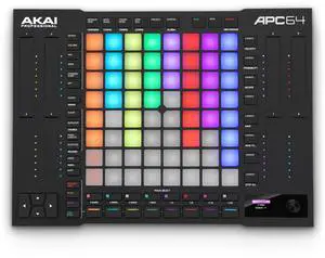 APC64 Ableton MIDI Controller with 8 Touch Strips, Step Sequencer, 64 RGB Velocity-Sensitive Pads, CV Gates, MIDI In and Out, USB-C APC64 Ableton MIDI Controller with 8 Touch Strips, Step Sequencer, 64 RGB Velocity-Sensitive Pads, CV Gates, MIDI In and Out, USB-C