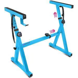 Piano Keyboard Stand - Z Style Adjustable and Portable Heavy Duty Music Stand for Kids and Adults -Fits 54-88 Key Electric Pianos - Sturdy Musical Keyboard Stand (Light Blue) Piano Keyboard Stand - Z Style Adjustable and Portable Heavy Duty Music Stand for Kids and Adults -Fits 54-88 Key Electric Pianos - Sturdy Musical Keyboard Stand (Light Blue)