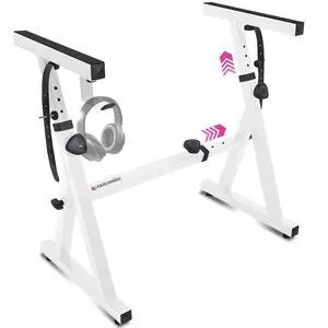 Piano Keyboard Stand - Z Style Adjustable and Portable Heavy Duty Music Stand for Kids and Adults -Fits 54-88 Key Electric Pianos - Sturdy Musical Keyboard Stand (White) Piano Keyboard Stand - Z Style Adjustable and Portable Heavy Duty Music Stand for Kids and Adults -Fits 54-88 Key Electric Pianos - Sturdy Musical Keyboard Stand (White)