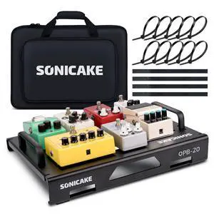 15" Guitar Pedal Board with Carry Bag, Light Aluminum Alloy Guitar Effects Pedalboard 15"x 11.2", Included Pedals Mountain Tape, Cable Tie & Screwdriver (M Pedal with Bag) 15" Guitar Pedal Board with Carry Bag, Light Aluminum Alloy Guitar Effects Pedalboard 15"x 11.2", Included Pedals Mountain Tape, Cable Tie & Screwdriver (M Pedal with Bag)