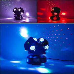 Moving Head DJ Light DMX Strobe Light with Sound Activated Party RGBW LED Beam Lights Lighting Equipment for Events DJ KTV Disco Wedding Concert (8LED DJ Light w/Special Light) Moving Head DJ Light DMX Strobe Light with Sound Activated Party RGBW LED Beam Lights Lighting Equipment for Events DJ KTV Disco Wedding Concert (8LED DJ Light w/Special Light)