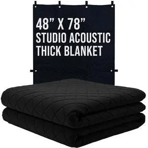 Tool 48" x 78" Sound Dampening Thicker Blanket Pro Studio Series - Door & Window Cover - Loops & Grommets for Easy Installation - Diamond Pattern Insulated, Light Blocker, Sound Absorbing Tool 48" x 78" Sound Dampening Thicker Blanket Pro Studio Series - Door & Window Cover - Loops & Grommets for Easy Installation - Diamond Pattern Insulated, Light Blocker, Sound Absorbing