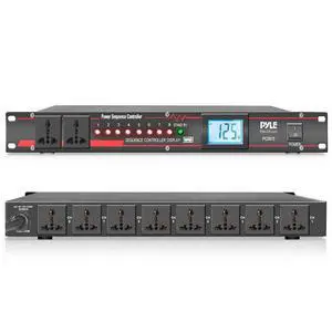 10 Outlet Power Sequencer Conditioner - 13 Amp 2000W Rack Mount Pro Audio Digital Power Supply Controller Regulator w/Voltage Readout, Surge Protector, for Home Theater Stage/Studio Use - PCO875 10 Outlet Power Sequencer Conditioner - 13 Amp 2000W Rack Mount Pro Audio Digital Power Supply Controller Regulator w/Voltage Readout, Surge Protector, for Home Theater Stage/Studio Use - PCO875
