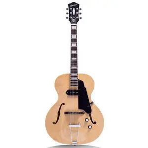 Jazz Electric Guitar Hollow Body Chrome Hardware (Natural) Jazz Electric Guitar Hollow Body Chrome Hardware (Natural)
