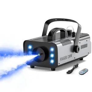 1200W RGB Fog Machine, 6 Colorful LED Lights for Smoke Machine Indoor/Outdoor Use, Perfect for Parties, Weddings, and Stage Effects 1200W RGB Fog Machine, 6 Colorful LED Lights for Smoke Machine Indoor/Outdoor Use, Perfect for Parties, Weddings, and Stage Effects