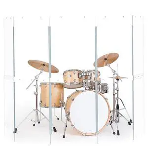 Drum Shield 5 Panels Converts to 10ft x 5ft Drum Cage Pre-Installed Full-Length Stainless Steel Hinges. For Practice & Performance Drum Shield 5 Panels Converts to 10ft x 5ft Drum Cage Pre-Installed Full-Length Stainless Steel Hinges. For Practice & Performance