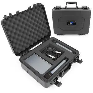 Wireless Microphone Case Hard Shell Mic Carrying Case with Customizable Foam, Compatible with Sennheiser, Shure, Audio-Technica, Nady, VocoPro Receivers and Transmitters Wireless Microphone Case Hard Shell Mic Carrying Case with Customizable Foam, Compatible with Sennheiser, Shure, Audio-Technica, Nady, VocoPro Receivers and Transmitters