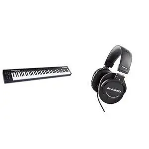 Keystation 88 MK3 MIDI Controller Bundle with Headphones for Studio Recording, Music Production, Podcasting, Streaming Keystation 88 MK3 MIDI Controller Bundle with Headphones for Studio Recording, Music Production, Podcasting, Streaming