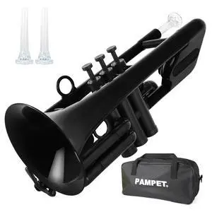 SEA LION Professional Plastic Bb Trumpet Set for Student Beginner (Black) SEA LION Professional Plastic Bb Trumpet Set for Student Beginner (Black)