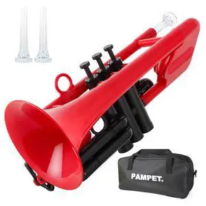 SEA LION Professional Plastic Bb Trumpet Standard Trumpets Trumpet Set for Student Beginner Bb Trumpet Instrument (Red) SEA LION Professional Plastic Bb Trumpet Standard Trumpets Trumpet Set for Student Beginner Bb Trumpet Instrument (Red)