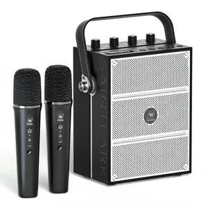 100W Powerful Voice Amplifier with 2 Wireless Microphones S99 | Big Pro Sound Portable Speaker with Microphone, Bluetooth Speaker PA System Karaoke Machine Support BT/USB/TF Card/Aux/Guitar 100W Powerful Voice Amplifier with 2 Wireless Microphones S99 | Big Pro Sound Portable Speaker with Microphone, Bluetooth Speaker PA System Karaoke Machine Support BT/USB/TF Card/Aux/Guitar