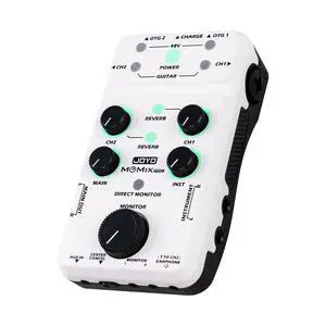 Portable Audio Mixer Rechargeable USB Audio Interface with 48V Phantom Power, Stereo Output for Live Streaming, Guitar & Vocals on iPad/Phone (MOMIX PRO) Portable Audio Mixer Rechargeable USB Audio Interface with 48V Phantom Power, Stereo Output for Live Streaming, Guitar & Vocals on iPad/Phone (MOMIX PRO)