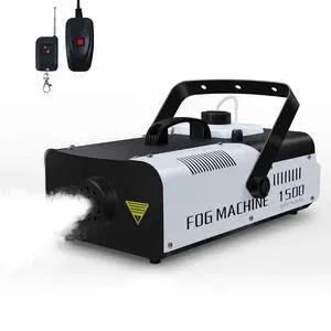 Fog Machine 1500 Watt and 16000 CFM Fog with with 2 Sets of Controllers, Professional Smoke Machine for DJ Stage Halloween Party Wedding Christmas Fog Machine 1500 Watt and 16000 CFM Fog with with 2 Sets of Controllers, Professional Smoke Machine for DJ Stage Halloween Party Wedding Christmas