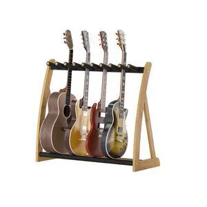 Bamboo Multi Guitar Stand,Guitar Rack for Multiple Guitars(Natural) | Adjustable Dividers Fits Acoustic, Electric & Bass Foam-Padded Supports Non-Slip Feet Triangular Base Pick Storage Bamboo Multi Guitar Stand,Guitar Rack for Multiple Guitars(Natural) | Adjustable Dividers Fits Acoustic, Electric & Bass Foam-Padded Supports Non-Slip Feet Triangular Base Pick Storage
