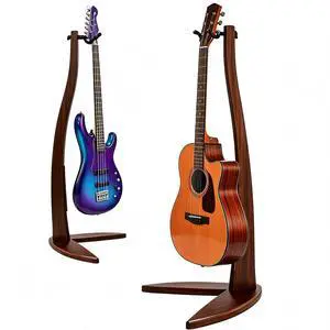Guitar Bass Hanger Stand, Solid Wood Bow Holder Mermaid Shaped for Display and Storage, 42 inches Height Anti-scratched and Anti-bump, Deorate Studios, Living room and Stage (Black Walnut, 1) Guitar Bass Hanger Stand, Solid Wood Bow Holder Mermaid Shaped for Display and Storage, 42 inches Height Anti-scratched and Anti-bump, Deorate Studios, Living room and Stage (Black Walnut, 1)