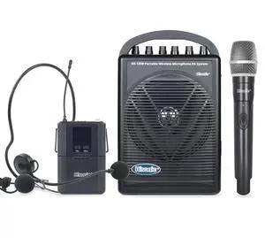 HS120B Rechargeable & Portable PA (Public Address) System with Built-in UHF Wireless Microphone (1 Handheld +1 Belt-Pack) HS120B Rechargeable & Portable PA (Public Address) System with Built-in UHF Wireless Microphone (1 Handheld +1 Belt-Pack)