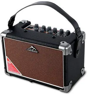 15W Electric Guitar Amp, EGA-15W Portable Guitar Amplifier with Bluetooth, Built-in Looper & Drum Machine Speaker, AUX/OTG/Headphone, 8 Voices, FX Effects-Black 15W Electric Guitar Amp, EGA-15W Portable Guitar Amplifier with Bluetooth, Built-in Looper & Drum Machine Speaker, AUX/OTG/Headphone, 8 Voices, FX Effects-Black