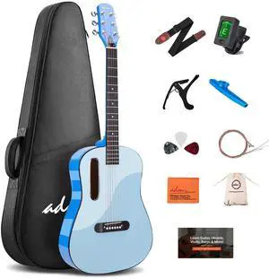Acoustic Guitar Kits for Beginners Adults - 38" Steel-String Guitars Bundle with Online Lesson Wooden Bowl Guitarra Starter Set Package with Bag, Strap, Picks, Capos, Kazoo, Blue Acoustic Guitar Kits for Beginners Adults - 38" Steel-String Guitars Bundle with Online Lesson Wooden Bowl Guitarra Starter Set Package with Bag, Strap, Picks, Capos, Kazoo, Blue