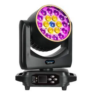 Moving Head Light,19x15W RGBW with Light Strip Effect Moving Head Stage Spotlight,Lightweight Disco DJLight for Party Wedding Club Bars Show1 Moving Head Light,19x15W RGBW with Light Strip Effect Moving Head Stage Spotlight,Lightweight Disco DJLight for Party Wedding Club Bars Show1