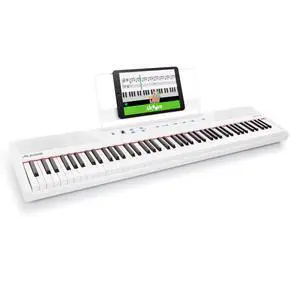 Recital White - 88 Key Digital Piano Keyboard with Semi-Weighted Keys, 2x20W Speakers, 5 Voices, Split, Layer and Lesson Mode, FX and Piano Lessons Recital White - 88 Key Digital Piano Keyboard with Semi-Weighted Keys, 2x20W Speakers, 5 Voices, Split, Layer and Lesson Mode, FX and Piano Lessons