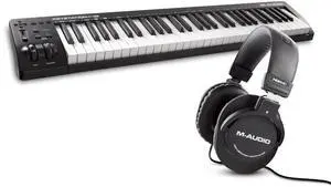 Keystation 61 MK3 MIDI Controller Bundle with Headphones for Studio Recording, Music Production, Podcasting, Streaming Keystation 61 MK3 MIDI Controller Bundle with Headphones for Studio Recording, Music Production, Podcasting, Streaming