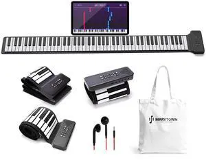 88Keys Portable Flexible Roll Up Piano Keyboard,Foldable Electric Keyboard Piano with Speaker,108 Demo Songs,128 Tones,Earphone,MIDI,Type-C Charging For Beginners Travelling&Learning 88Keys Portable Flexible Roll Up Piano Keyboard,Foldable Electric Keyboard Piano with Speaker,108 Demo Songs,128 Tones,Earphone,MIDI,Type-C Charging For Beginners Travelling&Learning