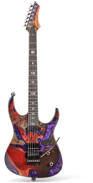Tsunami Deluxe Mahogany Body & Roasted Maple Neck, HH Pickups with Rail, Double-Locking Tremolo, 24 Frets(Violet) Tsunami Deluxe Mahogany Body & Roasted Maple Neck, HH Pickups with Rail, Double-Locking Tremolo, 24 Frets(Violet)