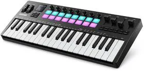STARRYKEY-37 PLAY MIDI Keyboard Controller, 37 Key Portable MIDI Controller with 128 Build-in Voices, 16 Drum Pads, Arpeggio, Sequencer, USB Wireless Connection, 4 DAW Software, 40 Courses STARRYKEY-37 PLAY MIDI Keyboard Controller, 37 Key Portable MIDI Controller with 128 Build-in Voices, 16 Drum Pads, Arpeggio, Sequencer, USB Wireless Connection, 4 DAW Software, 40 Courses