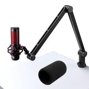 HyperX QuadCast Boom Arm - Upgraded Heavy Duty Mic Arm with HyperX QuadCast Pop Filter, 360° Rotatable Microphone Arm for QuadCast S HyperX QuadCast Boom Arm - Upgraded Heavy Duty Mic Arm with HyperX QuadCast Pop Filter, 360° Rotatable Microphone Arm for QuadCast S
