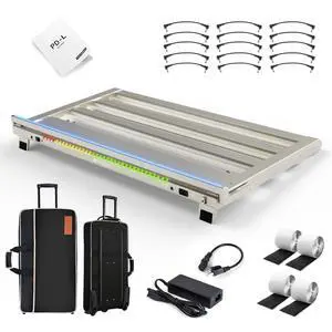 Extra Large Guitar Pedal Board with Built-in Isolated Power Supply, Aluminum Alloy Folding Powered Guitar Pedalboard with Adjustable Light Bar with Wheeled Gig Bag, PD-L, 25.2"x13.8", Gray Extra Large Guitar Pedal Board with Built-in Isolated Power Supply, Aluminum Alloy Folding Powered Guitar Pedalboard with Adjustable Light Bar with Wheeled Gig Bag, PD-L, 25.2"x13.8", Gray
