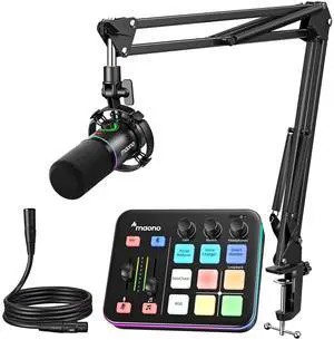 G1 NEO & PD200XS Gaming Bundle: Audio Mixer and XLR Dynamic Mic | noise reduction, live podcast sessions, recording, creator desk setup, fun controls, complete starter streaming workflow G1 NEO & PD200XS Gaming Bundle: Audio Mixer and XLR Dynamic Mic | noise reduction, live podcast sessions, recording, creator desk setup, fun controls, complete starter streaming workflow
