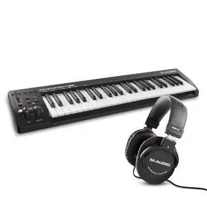 Keystation 49 MIDI Controller Bundle with Heaphones for Studio Recording, Music Production, Podcasting, Streaming Keystation 49 MIDI Controller Bundle with Heaphones for Studio Recording, Music Production, Podcasting, Streaming