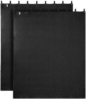 2 Pcs Sound Dampening Blankets, Soundproof Curtains with 96 x 80 in, Soundproof Blanket with Grommets, Studio Grommeted Blanket, for Window, Door, Light Blocker, Music Recording, Black 2 Pcs Sound Dampening Blankets, Soundproof Curtains with 96 x 80 in, Soundproof Blanket with Grommets, Studio Grommeted Blanket, for Window, Door, Light Blocker, Music Recording, Black