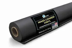 Mass Loaded Vinyl 1lb - MLV Soundproofing for Wall Sound Barrier - Sound Insulation - 4' x 10', Covers 40 sf - Made in USA Mass Loaded Vinyl 1lb - MLV Soundproofing for Wall Sound Barrier - Sound Insulation - 4' x 10', Covers 40 sf - Made in USA