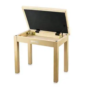 Piano Bench with Storage, Solid Wood Keyboard Bench Piano Bookcase Stool Chair Seat with High-Density Suede Cushion, Light Wood Color Piano Bench with Storage, Solid Wood Keyboard Bench Piano Bookcase Stool Chair Seat with High-Density Suede Cushion, Light Wood Color