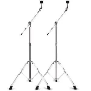 Boom Cymbal Stand for Mounting Crash, Ride, Splash Cymbals (2 Pack) | Adjustable Cymbal Stand for Drum Hardware Percussion Mount Holder Gear Splash Cymbals, Double Braced Legs with Rubber Feet Boom Cymbal Stand for Mounting Crash, Ride, Splash Cymbals (2 Pack) | Adjustable Cymbal Stand for Drum Hardware Percussion Mount Holder Gear Splash Cymbals, Double Braced Legs with Rubber Feet