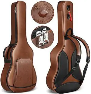 Guitar Case Acoustic Bag - 0.8in Thick Padding Guitar Gig Bag Waterproof PU Design for Easy Cleaning Fits 40 41 42in Acoustic Guitars Travel Acoustic Case with Adjustable Shoulder Straps Guitar Case Acoustic Bag - 0.8in Thick Padding Guitar Gig Bag Waterproof PU Design for Easy Cleaning Fits 40 41 42in Acoustic Guitars Travel Acoustic Case with Adjustable Shoulder Straps