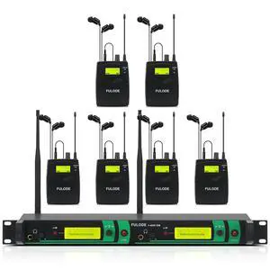F-6000 IEM Dual Channel UHF Wireless in Ear Monitor System 2x40 Adjustable Frequencies6 Bodypack Monitoring & with in Earphone Monitor Systemfor Stage, Studio and Church, 330ft Range F-6000 IEM Dual Channel UHF Wireless in Ear Monitor System 2x40 Adjustable Frequencies6 Bodypack Monitoring & with in Earphone Monitor Systemfor Stage, Studio and Church, 330ft Range