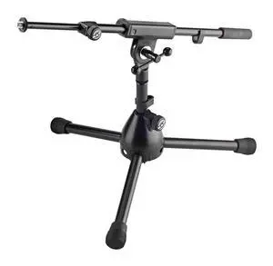 Konig & Meyer 25950.500.55 - Very Low Level Microphone Compact Stand - 2-piece Telescopic Boom Arm - Zinc Die-Cast Base - Professional Grade For All Musicians - German Made - Black Konig & Meyer 25950.500.55 - Very Low Level Microphone Compact Stand - 2-piece Telescopic Boom Arm - Zinc Die-Cast Base - Professional Grade For All Musicians - German Made - Black