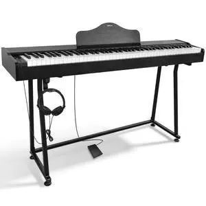 88 Key Digital Piano+ Stand, Full Size Desk Cover Keyboard Electric Piano, Hammer-Action Weighted Keyboard, Speakers 20Wx2, DP-100(Black Wood Grain) 88 Key Digital Piano+ Stand, Full Size Desk Cover Keyboard Electric Piano, Hammer-Action Weighted Keyboard, Speakers 20Wx2, DP-100(Black Wood Grain)