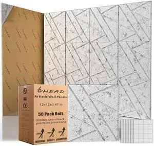 50 Pack Bulk Self-Adhesive Soundproof Wall Panels, 12 x 12 x 0.47 in Sound Proof Foam Panels for Walls, 1.2lb/ft³ High Density, Thicker 0.47in, Acoustic Panels, Duty for Large Walls Gray 50 Pack Bulk Self-Adhesive Soundproof Wall Panels, 12 x 12 x 0.47 in Sound Proof Foam Panels for Walls, 1.2lb/ft³ High Density, Thicker 0.47in, Acoustic Panels, Duty for Large Walls Gray