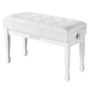 Adjustable Height Piano Bench with Storage, Solid Wood Duet Keyboard Stool, Waterproof Padded Seat Cushion, Multi-Use Bench for Piano, Vanity, Living Room, Bedroom XJ750-4(White) Adjustable Height Piano Bench with Storage, Solid Wood Duet Keyboard Stool, Waterproof Padded Seat Cushion, Multi-Use Bench for Piano, Vanity, Living Room, Bedroom XJ750-4(White)